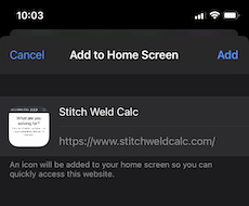 StitchWeldCalc.com web graphic web app renamed.